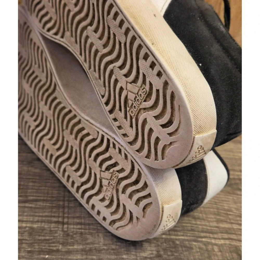 Adidas VL Court 3.0 Athletic Sneakers Shoes Youth Size 3 Black White - Picture 6 of 12